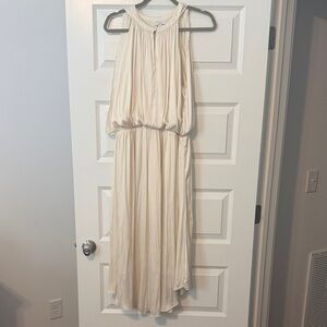 Current Air Cream Halter Maxi Dress